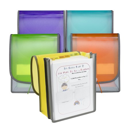 C-LINE PRODUCTS 7Pocket Vertical Backpack File, Letter Size, Assorted Set of 12 Files, 12PK 58700-DS